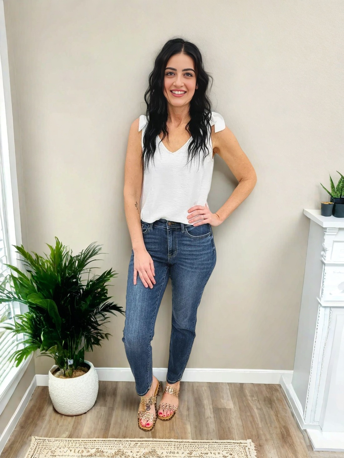 REBLEU Tummy Control Butt Lifting Jeans