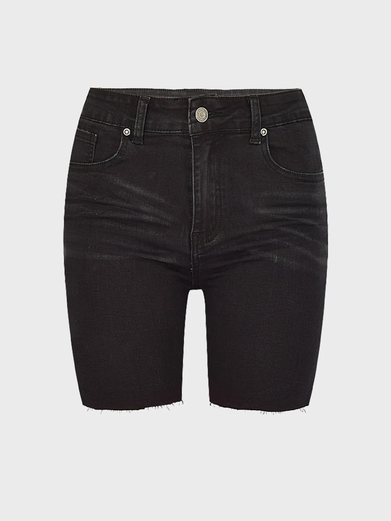 European American Raw Edge Denim Shorts