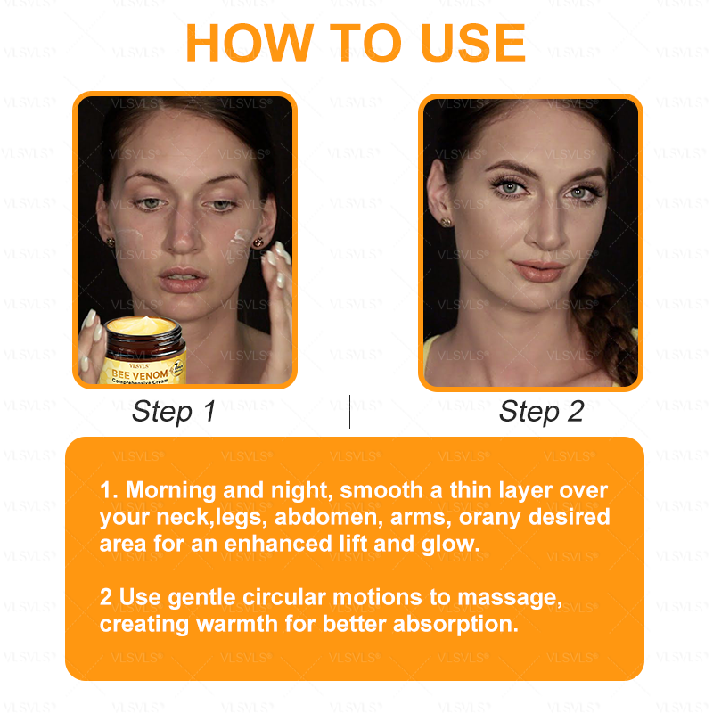 Made and Shipped from USA  🎉🎉 Bee Venom Comprehensive Cream  LAST DAY 80% OFF(Sagging Skin, Fine Lines, Loss of Firmness, Flat Bust, Drooping Hips, and More)