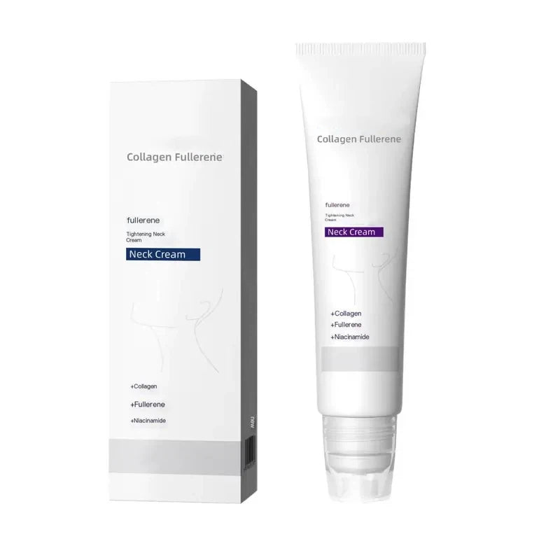 Reduces Wrinkles and Double Chin,Five Rollers for All Around Massage,Neck Firming Cream,Collagen Neck Cream,Relieves Edema,Suitable for Wrinkled Skin,with Hyaluronic Acid,VitaminC+E.