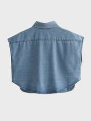 Polo Pocket Denim Top