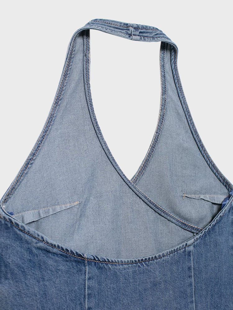 Denim Halter Camisole