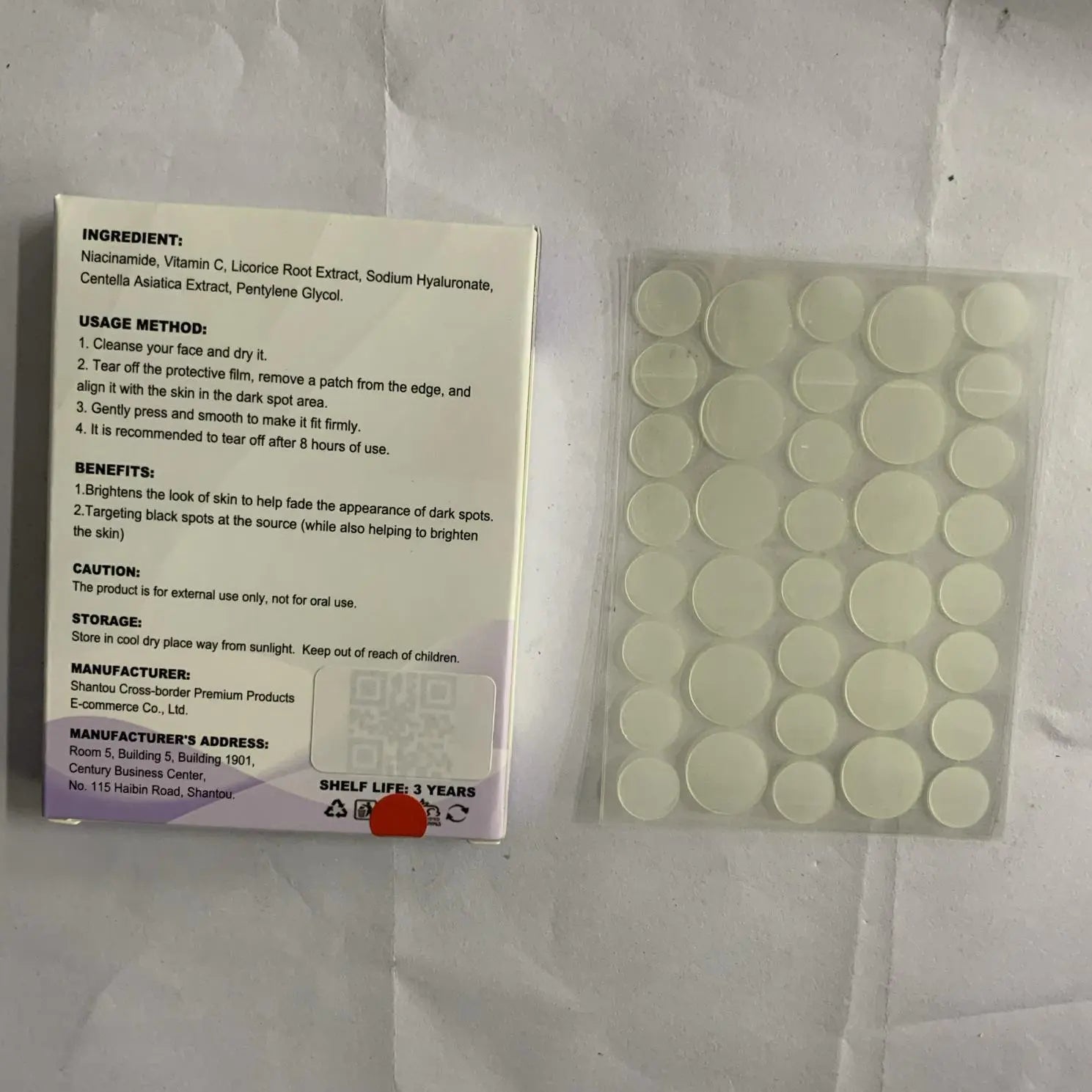 Dark Spot Removal Patch, Lightening Face Dark Spots Melasma Spots Melanin Moisturizing Whitening Skin Spot Patch