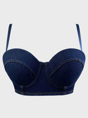 Backless Denim Tube Top