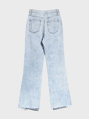 Slim Fit Contrast Wide Leg Jeans