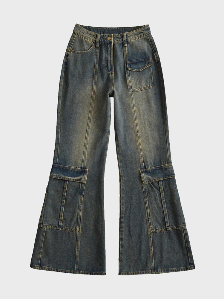 Retro Flare Workwear Jeans