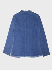 Stand Collar Denim Jacket