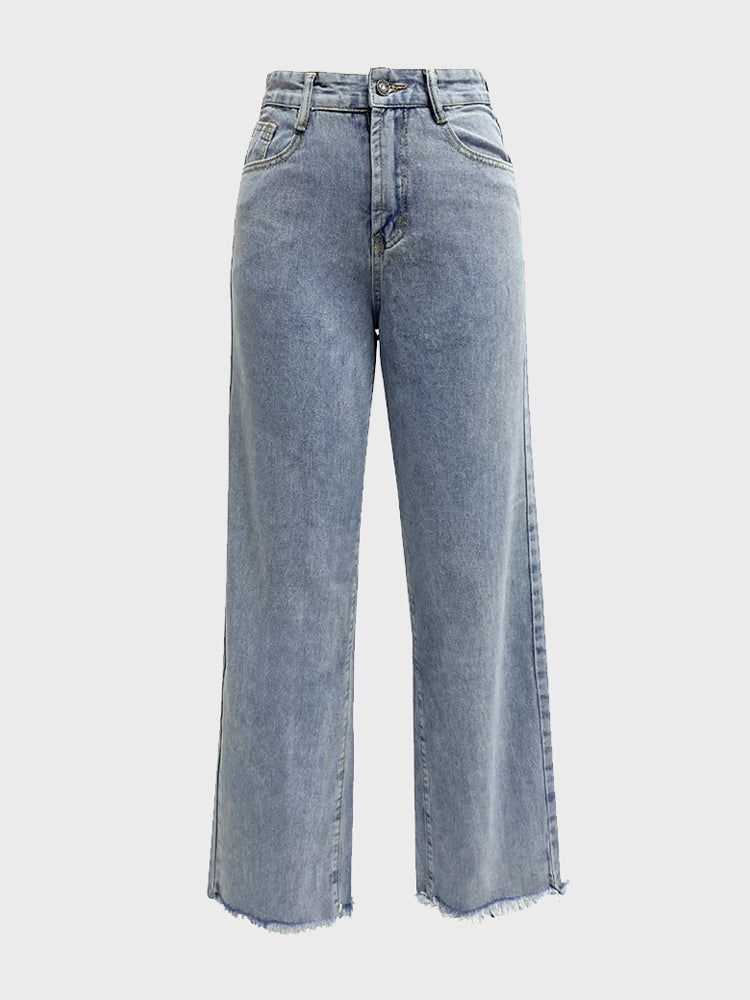 Tassel Wide-Leg Jeans