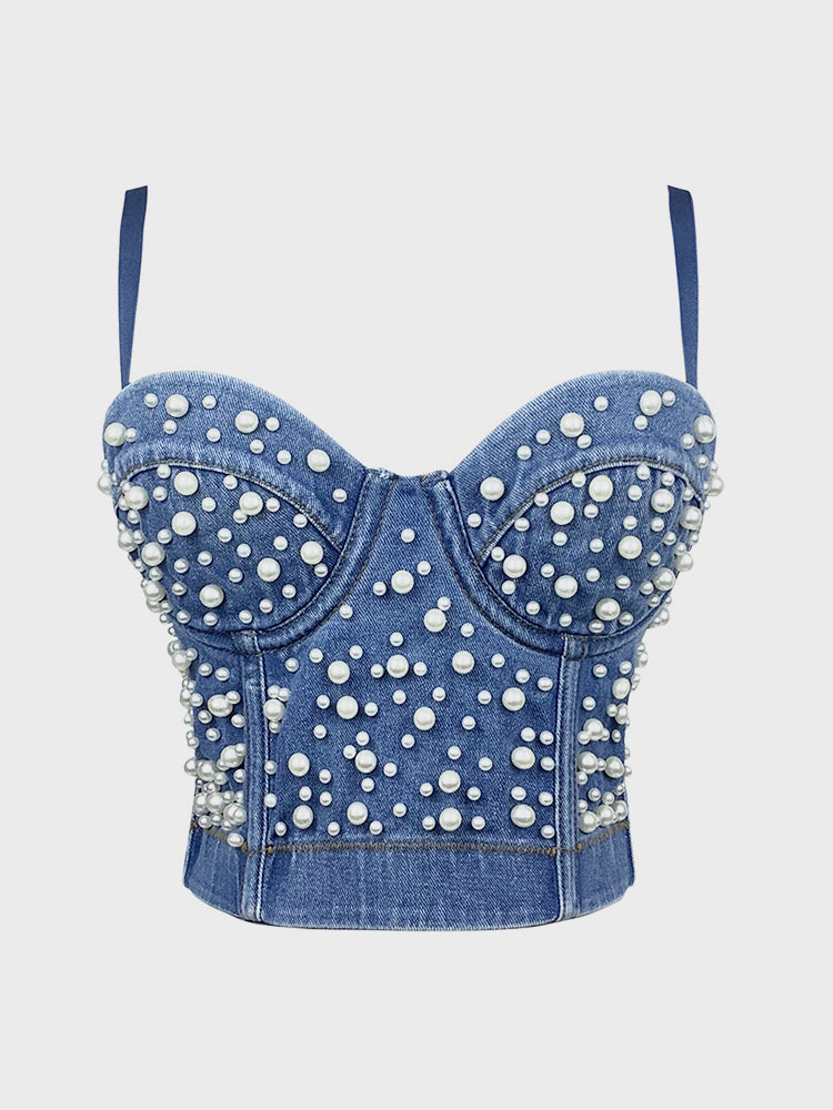 Pearl Denim Camisole