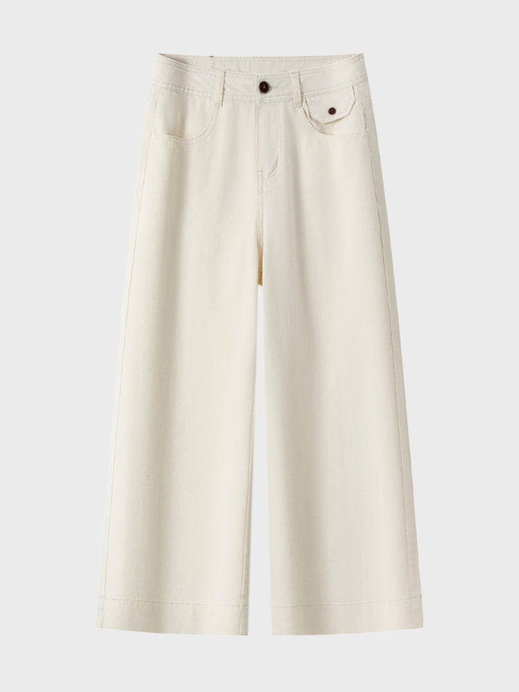 Summer White Wide Leg Jeans