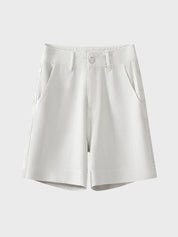 High Waist White Shorts