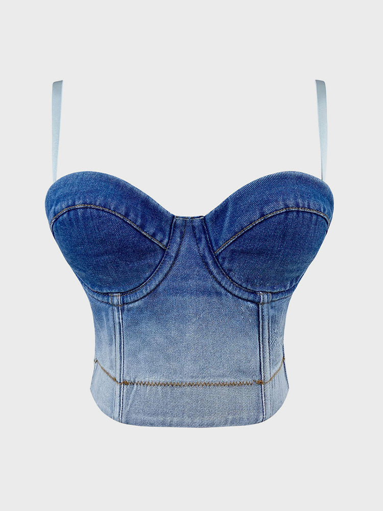 Blue Gradient Bra Vest