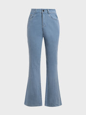 Summer Ultra High Rise Stretch Flare Jeans