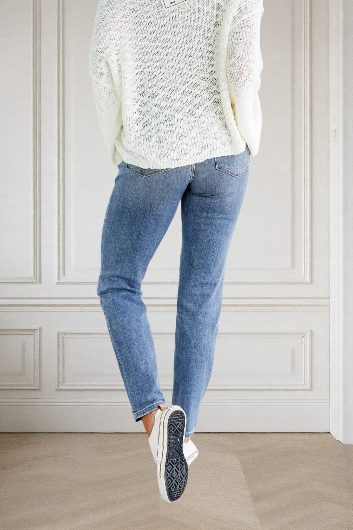 Tummy Control Cuffed Slim Fit Jeans