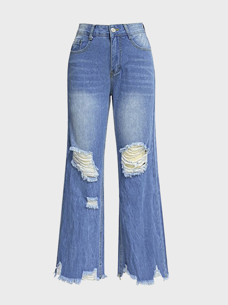 Tassel Wide Leg Jeans