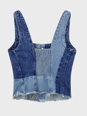 Patch Denim Vest