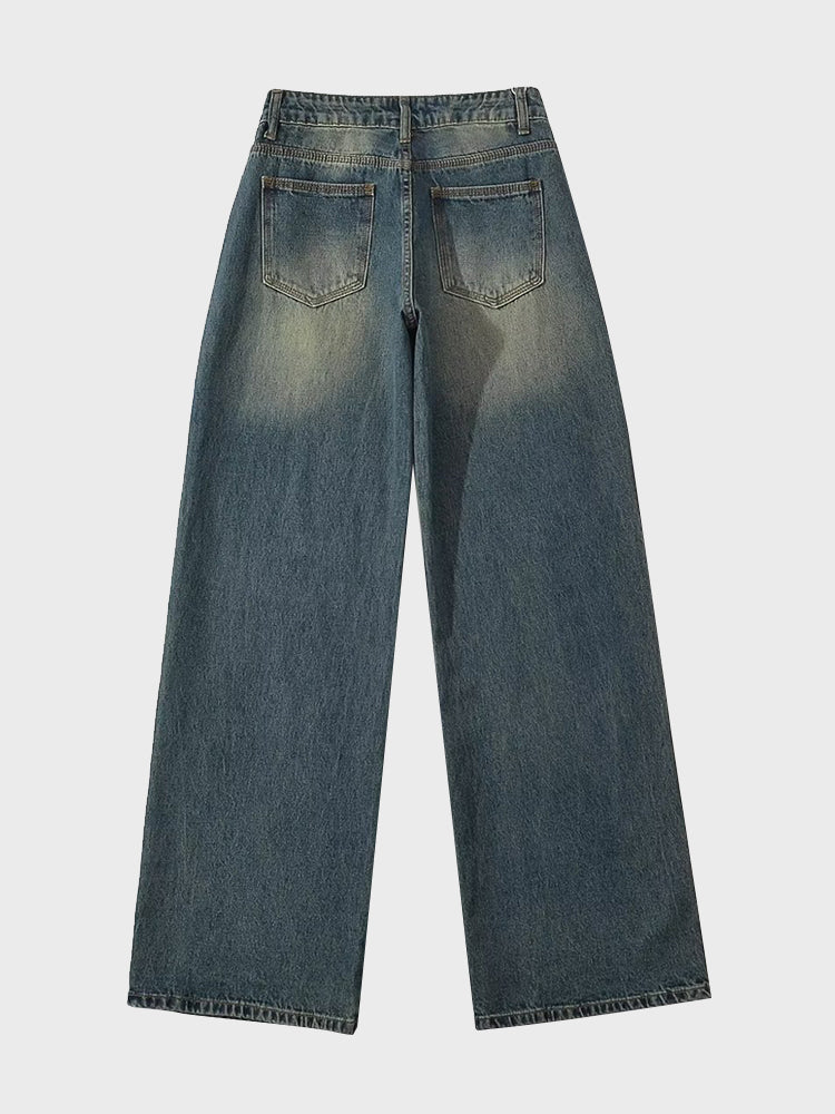 Vintage Low Waist Wide Leg Jeans