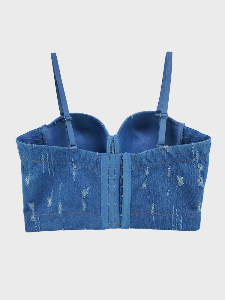 Hollow Denim Camisole