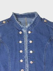 Stand Collar Denim Jacket