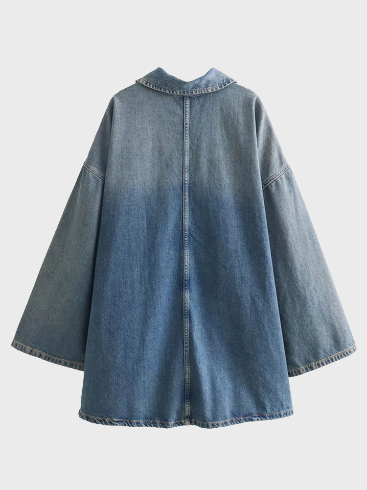 Lapel Denim Dress