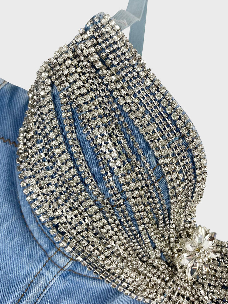 Beaded Denim Camisole