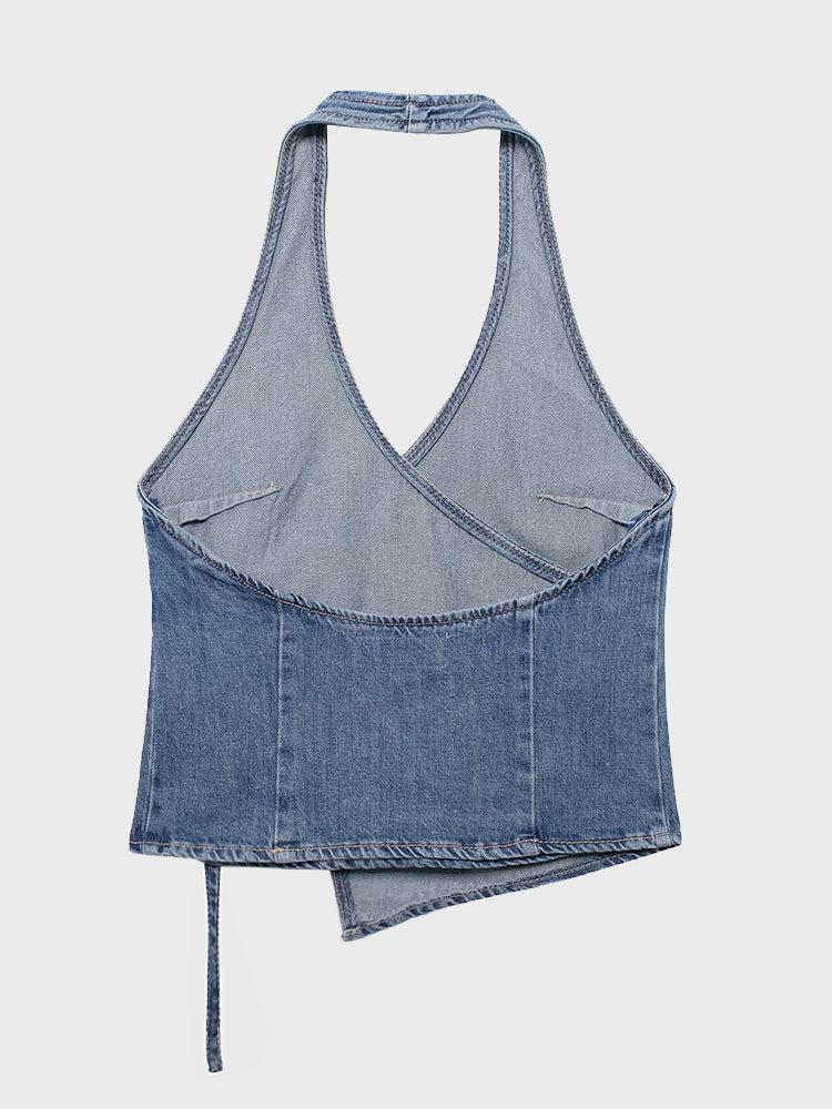 Denim Halter Camisole