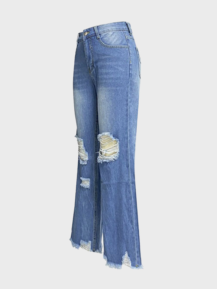 Tassel Wide Leg Jeans