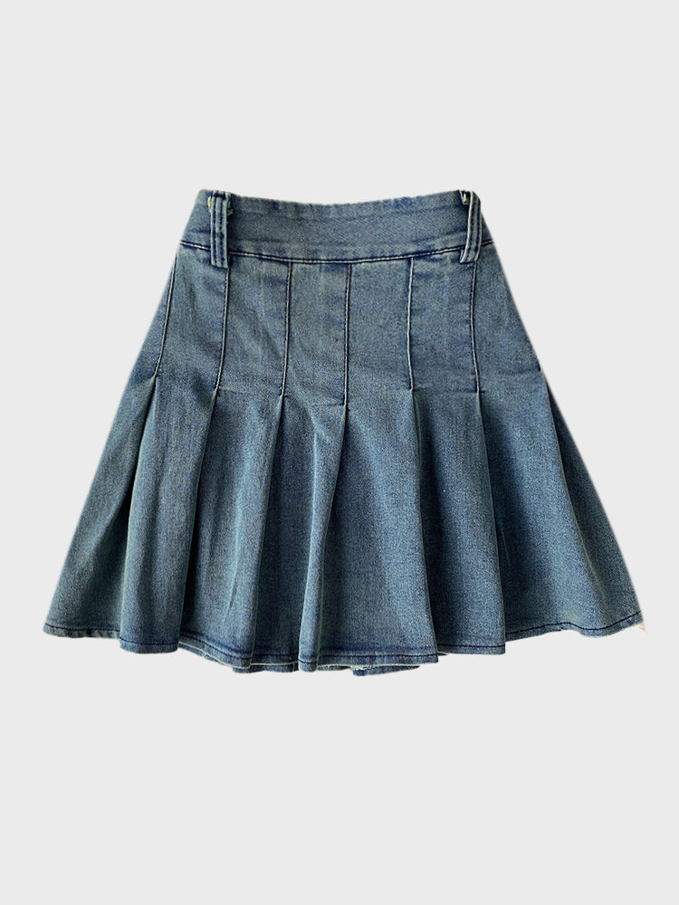 Hot Pleat Denim Set