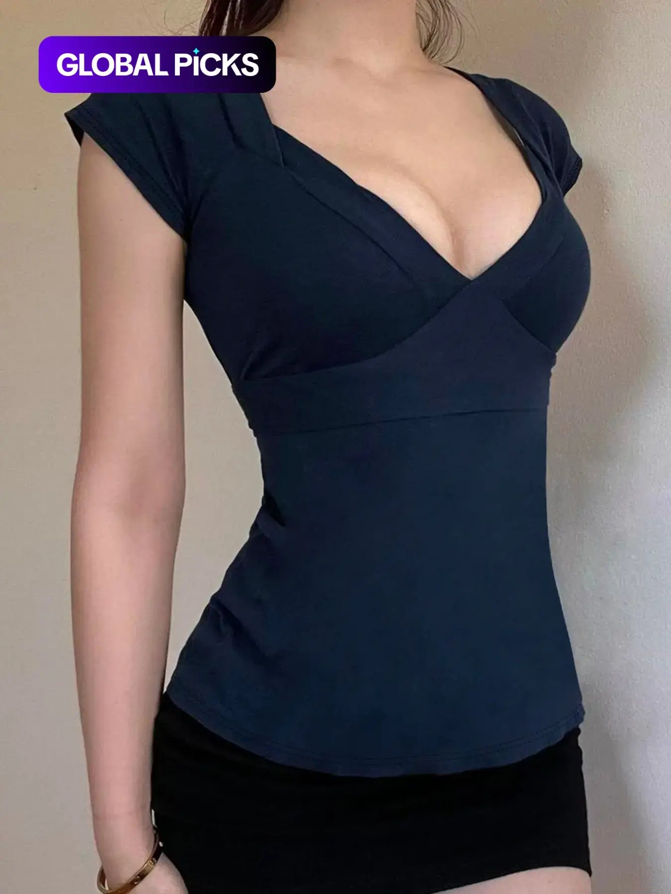 Women's Plain Basic Tee, Casual Short-Sleeve T-Shirt, Ladies' Summer Clothes for Daily Wear, Casual Chic Top, Top