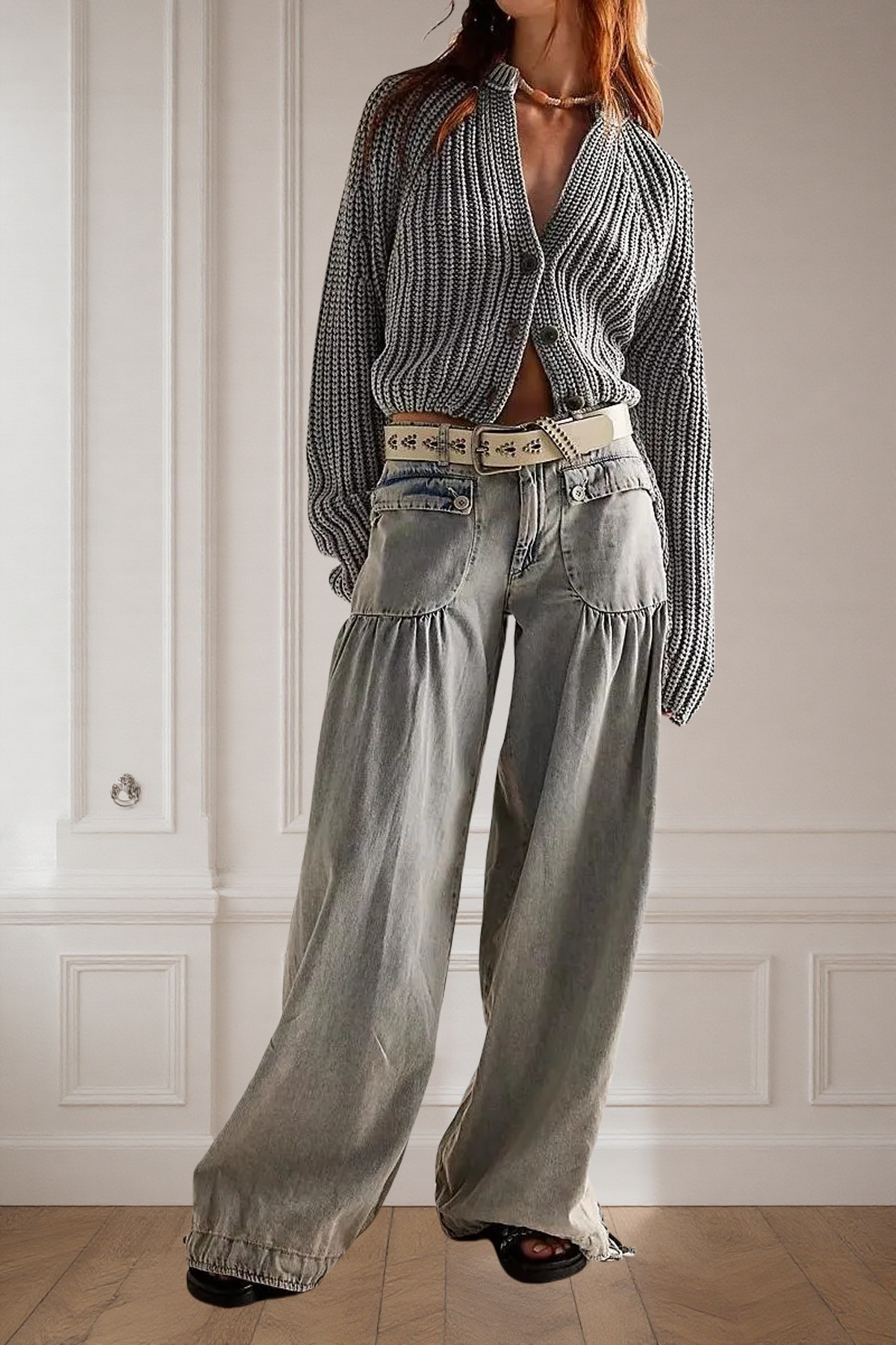 2026 New In Lotus Tube Jeans