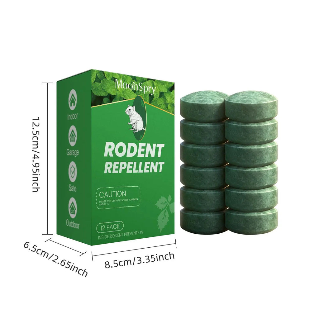 12 Pack Natural Rodent Repellent Balls – Peppermint & Lemon Oil Pest Deterrent for Rats, Mice, Squirrels, Spiders, Indoor & Outdoor Protection