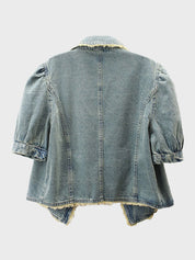 Ruffled Summer Denim Jacket