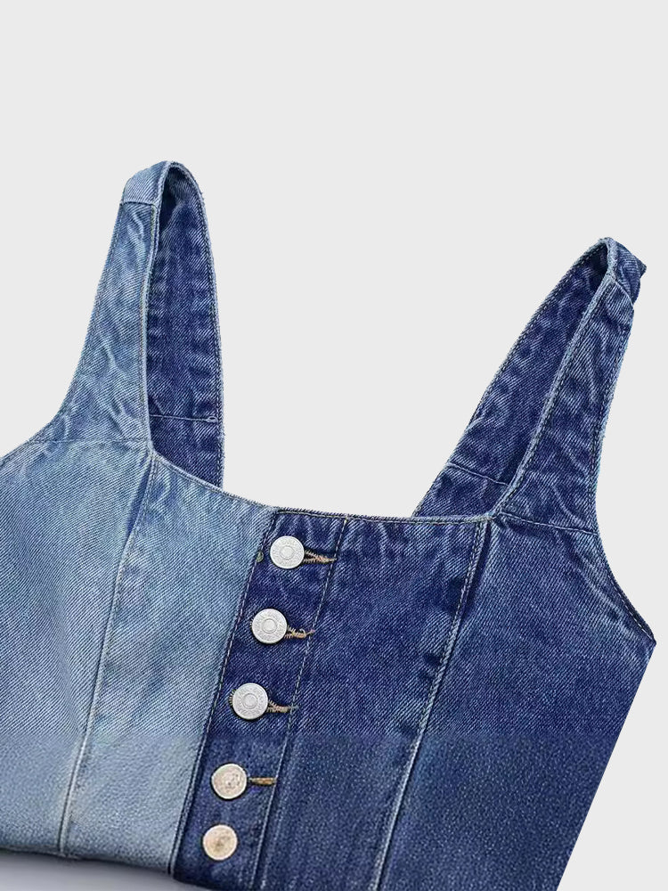 Patch Denim Vest