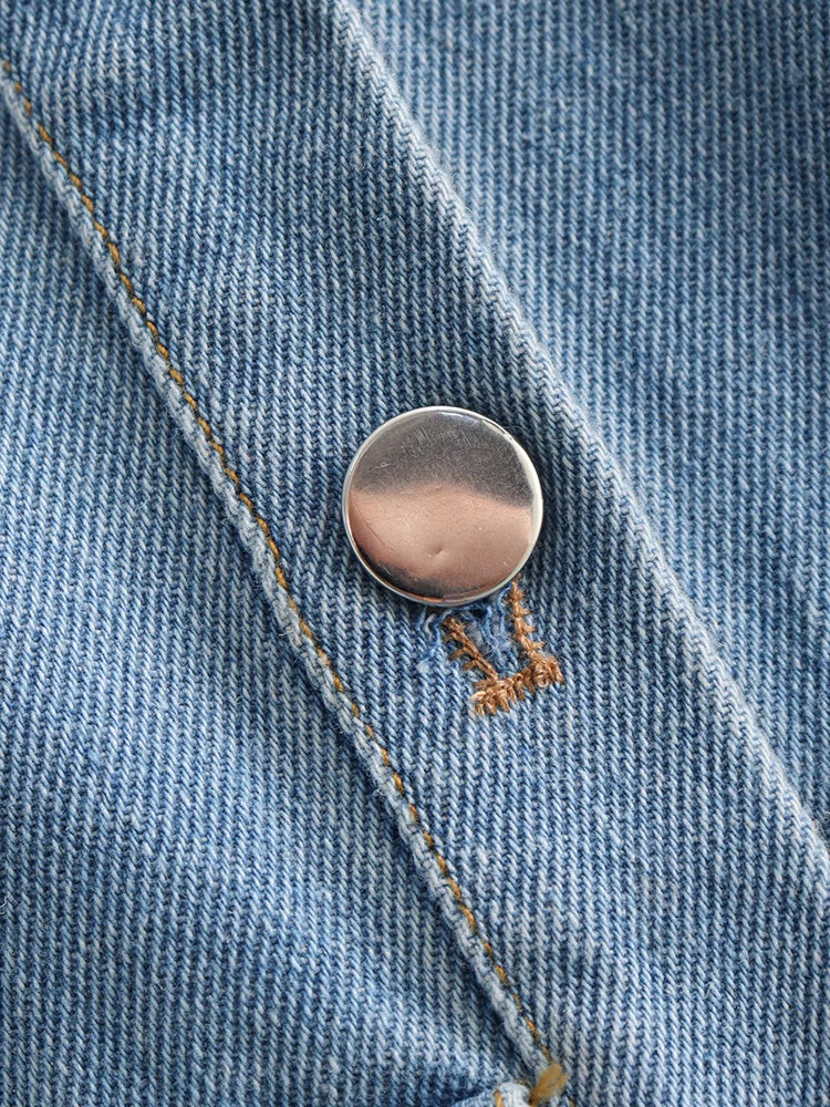 Polo Pocket Denim Top