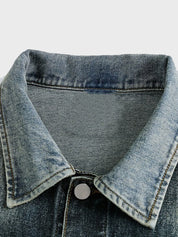 Contrast Denim Coat