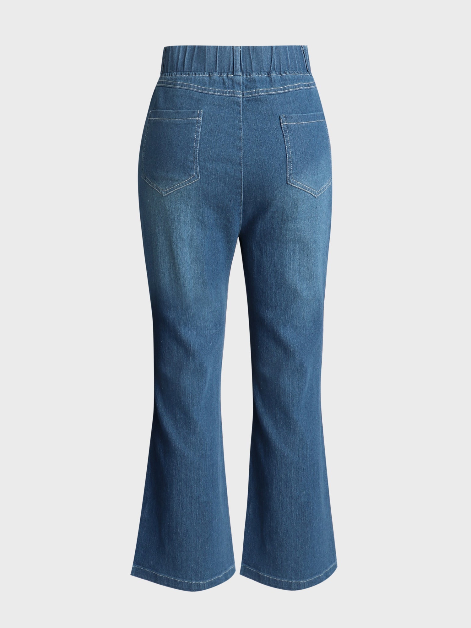 Women's No-Button Stretch Flare Jeans