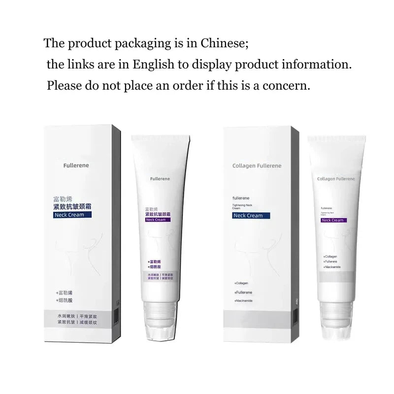 Reduces Wrinkles and Double Chin,Five Rollers for All Around Massage,Neck Firming Cream,Collagen Neck Cream,Relieves Edema,Suitable for Wrinkled Skin,with Hyaluronic Acid,VitaminC+E.