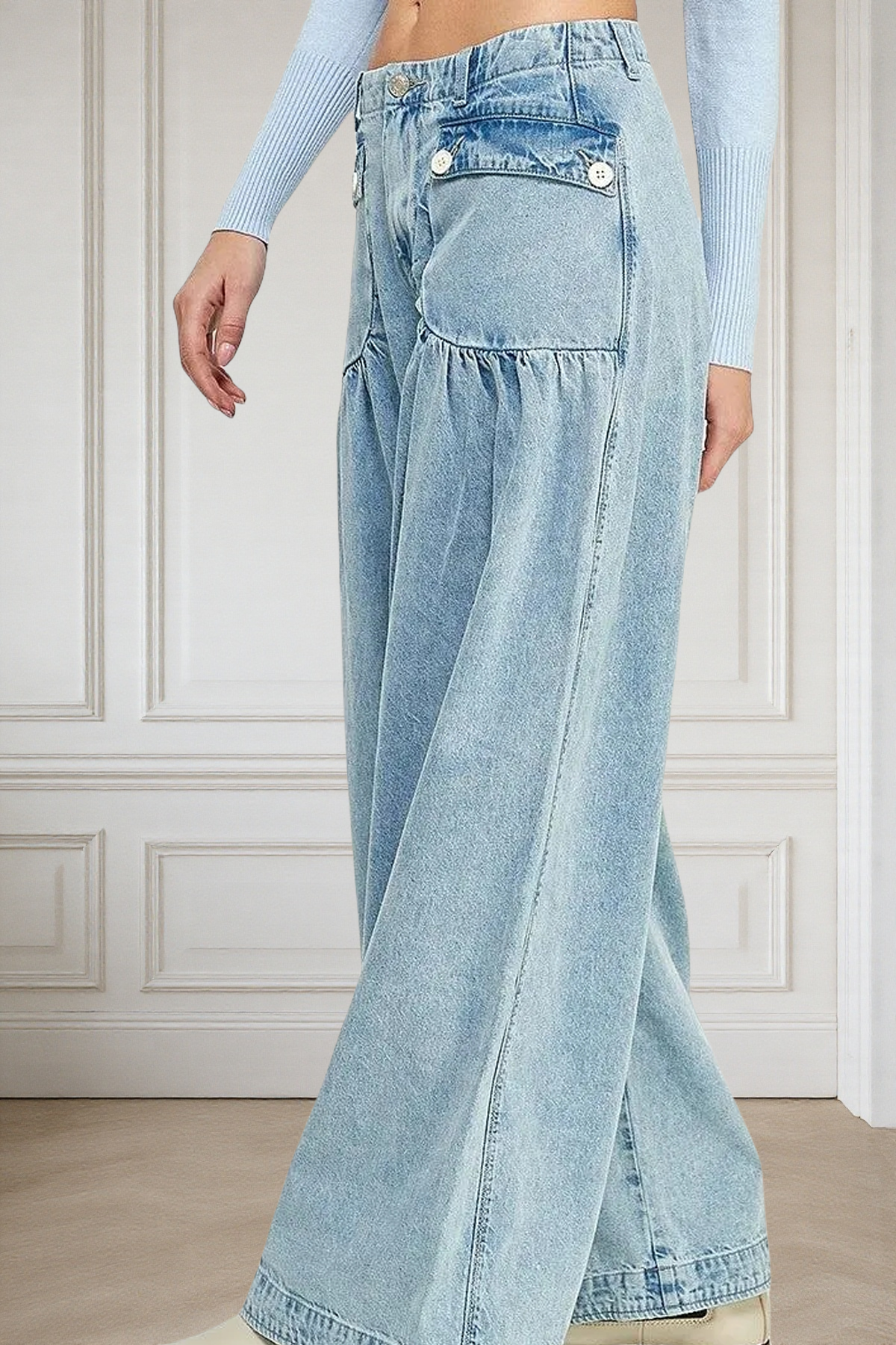 2026 New In Lotus Tube Jeans