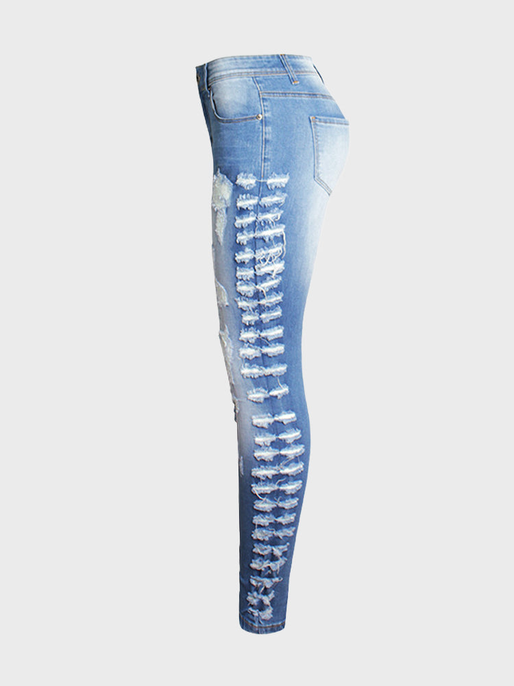 SlimFit Ripped Stretch Jeans