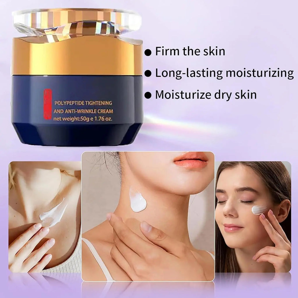 2PCS Face Cream, Cream Para Arrugas, Wrinkle Removal Cream, Polypeptide Firming Full Face Cream,Polypeptide Tightening and Anti-Wrinkle Cream,Firming Anti-aging Eye Creamfor Women Men 1.76 fl.oz.