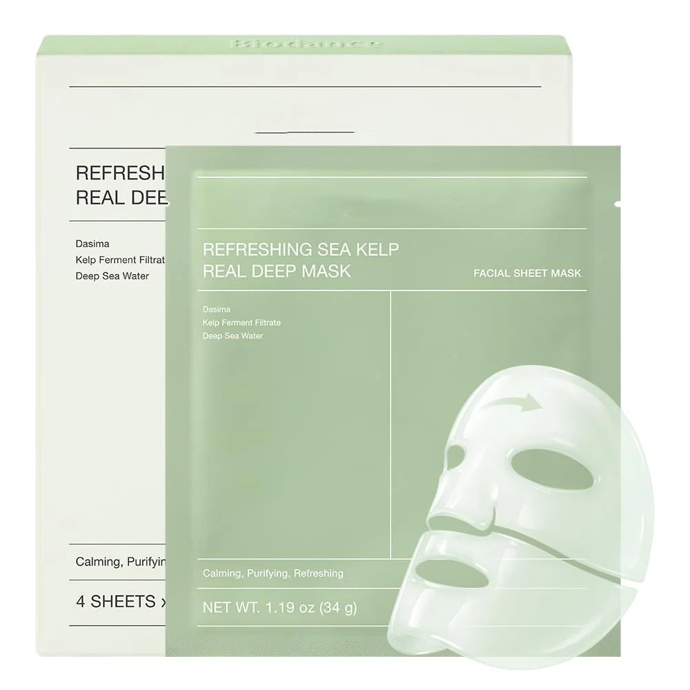 Bio-Collagen Real Deep Mask, Hydrating Overnight Hydrogel Face Mask, Pore Minimizing, Elasticity, Plumping, Travel Essentials & Self Care Gifts for Women, Korean Skin Care | 1.19oz(34g) x 4ea