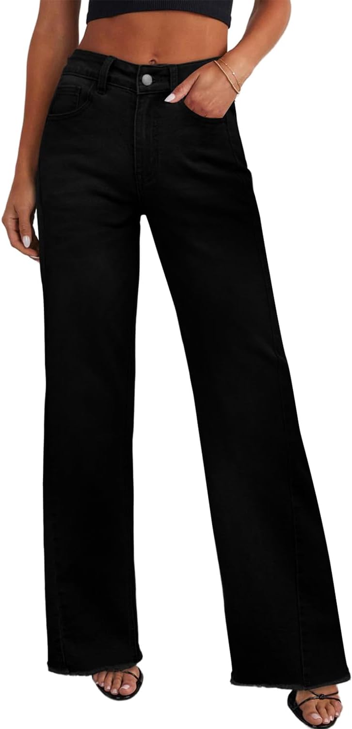 Women's Wide Leg Jeans High Waisted Stretchy