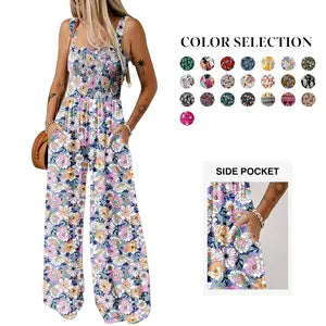 Dokotoo Women's Casual Loose Overalls Jumpsuits One Piece Long Sleeve Wide Leg Long Pant Rompers With Pockets