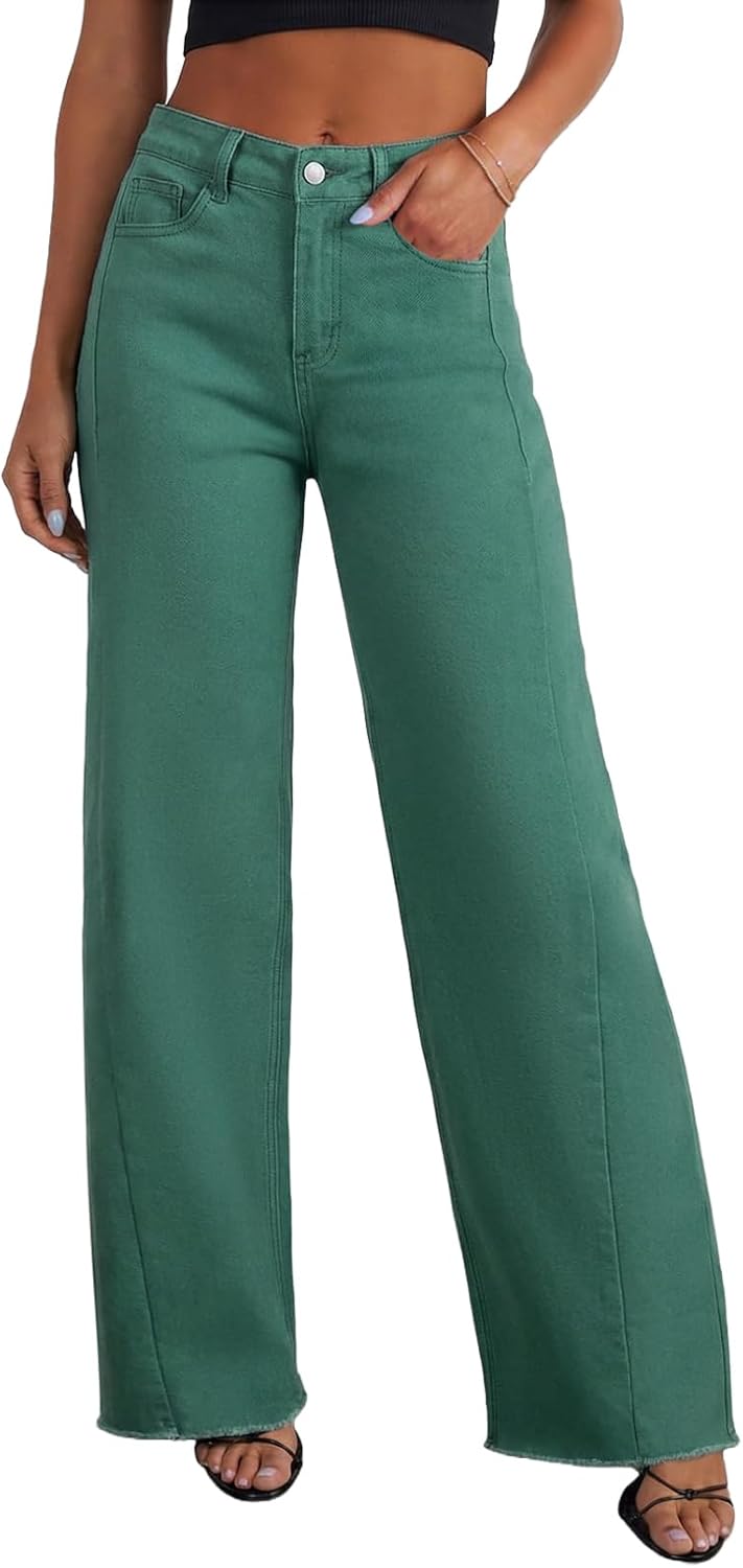 Women's Wide Leg Jeans High Waisted Stretchy