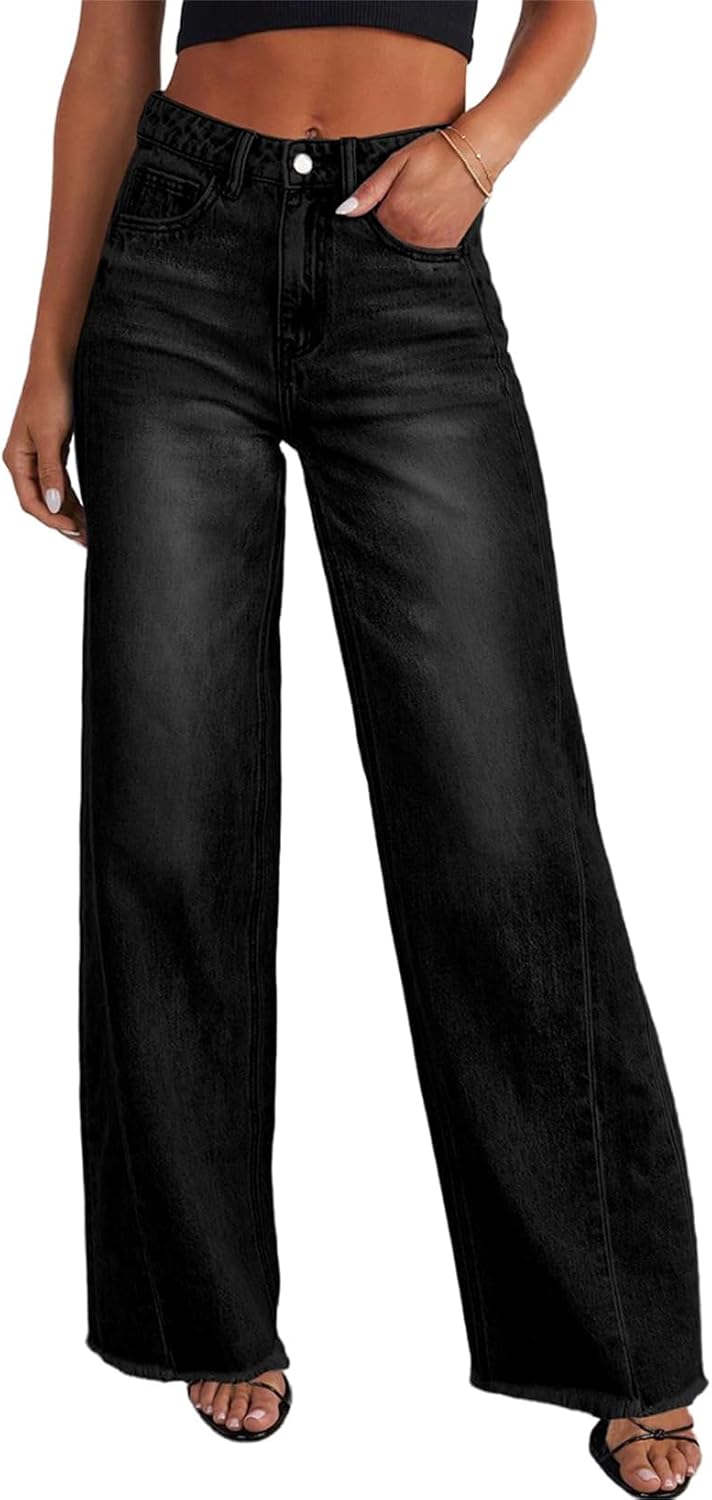 Women's Wide Leg Jeans High Waisted Stretchy