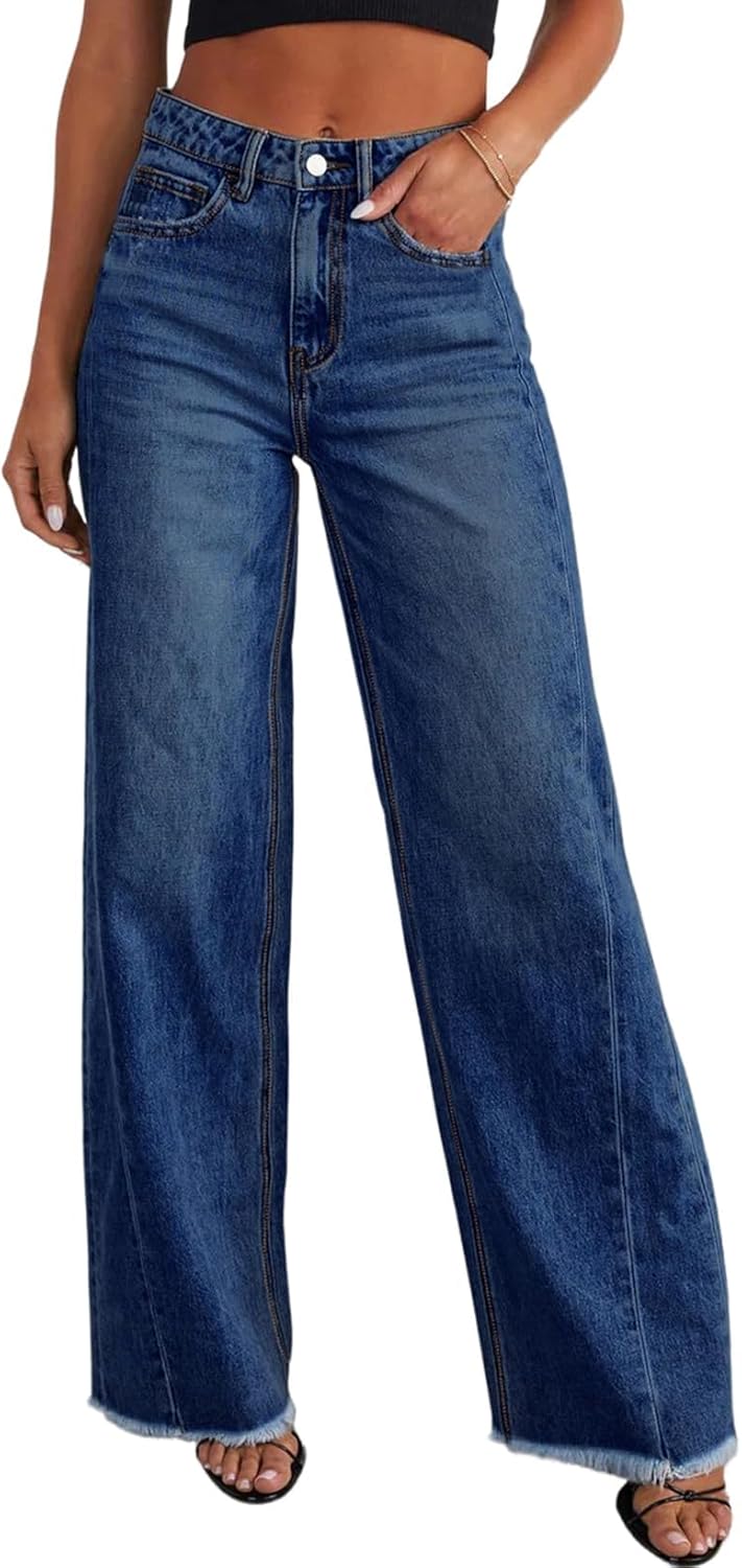 Women's Wide Leg Jeans High Waisted Stretchy
