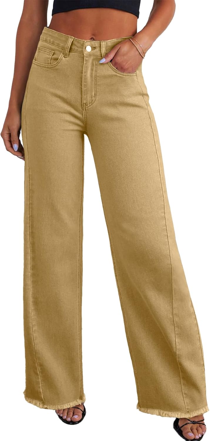 Women's Wide Leg Jeans High Waisted Stretchy
