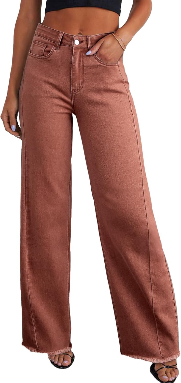 Women's Wide Leg Jeans High Waisted Stretchy