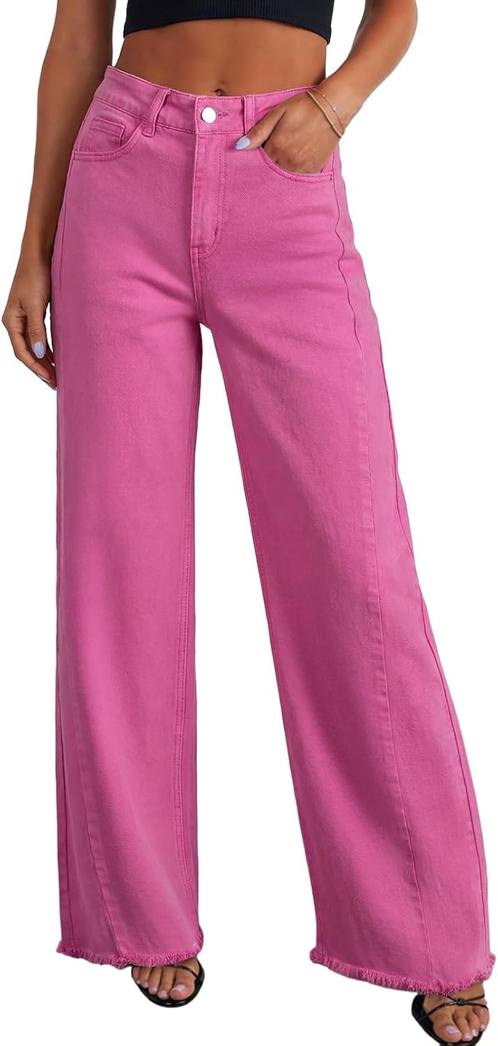 Women's Wide Leg Jeans High Waisted Stretchy