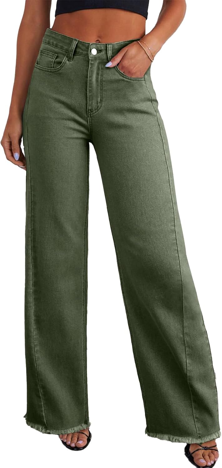 Women's Wide Leg Jeans High Waisted Stretchy